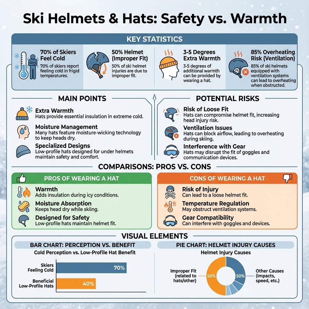 can you wear a hat under a ski helmet - Data Infographic and Statistics