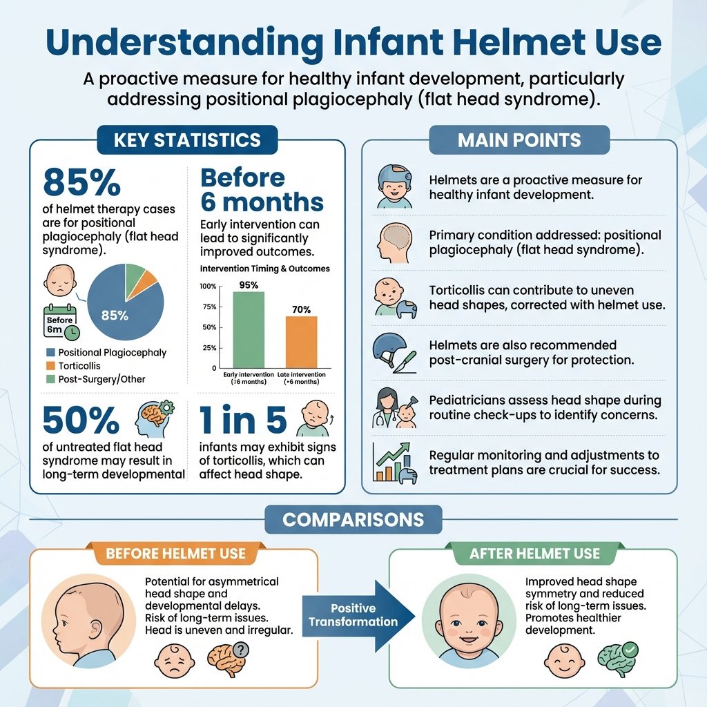 did larents do smth wrong for baby to wear helmet - Data Infographic and Statistics