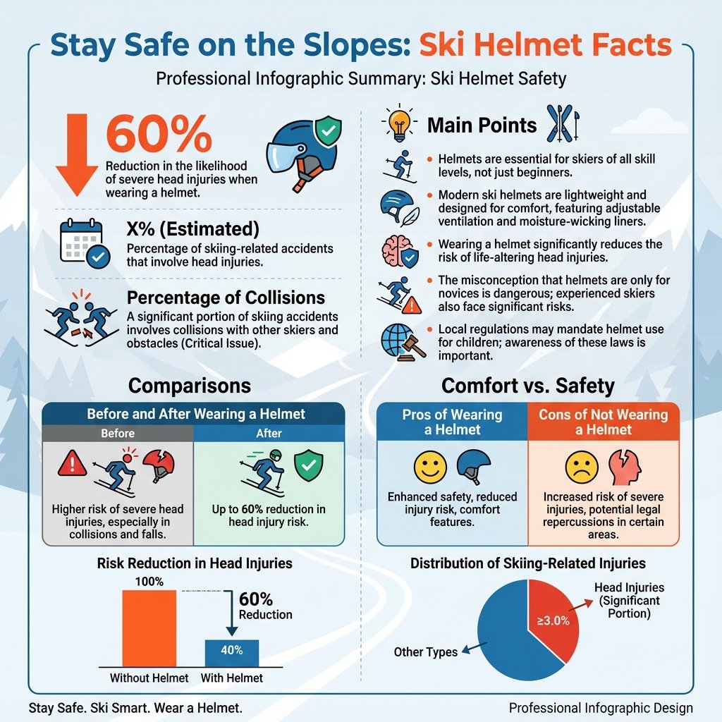 do you have to wear a helmet skiing - Data Infographic and Statistics