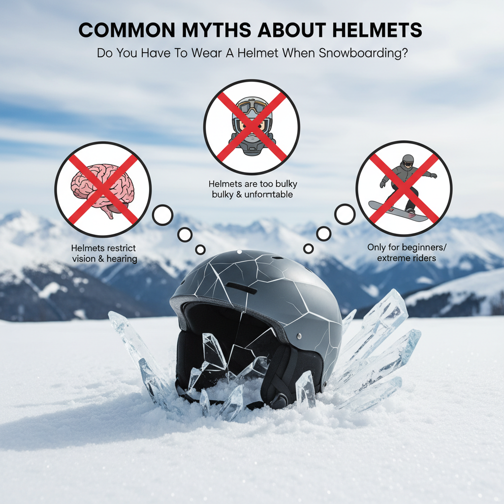 Common Myths About Helmets - do you have to wear a helmet when snowboarding