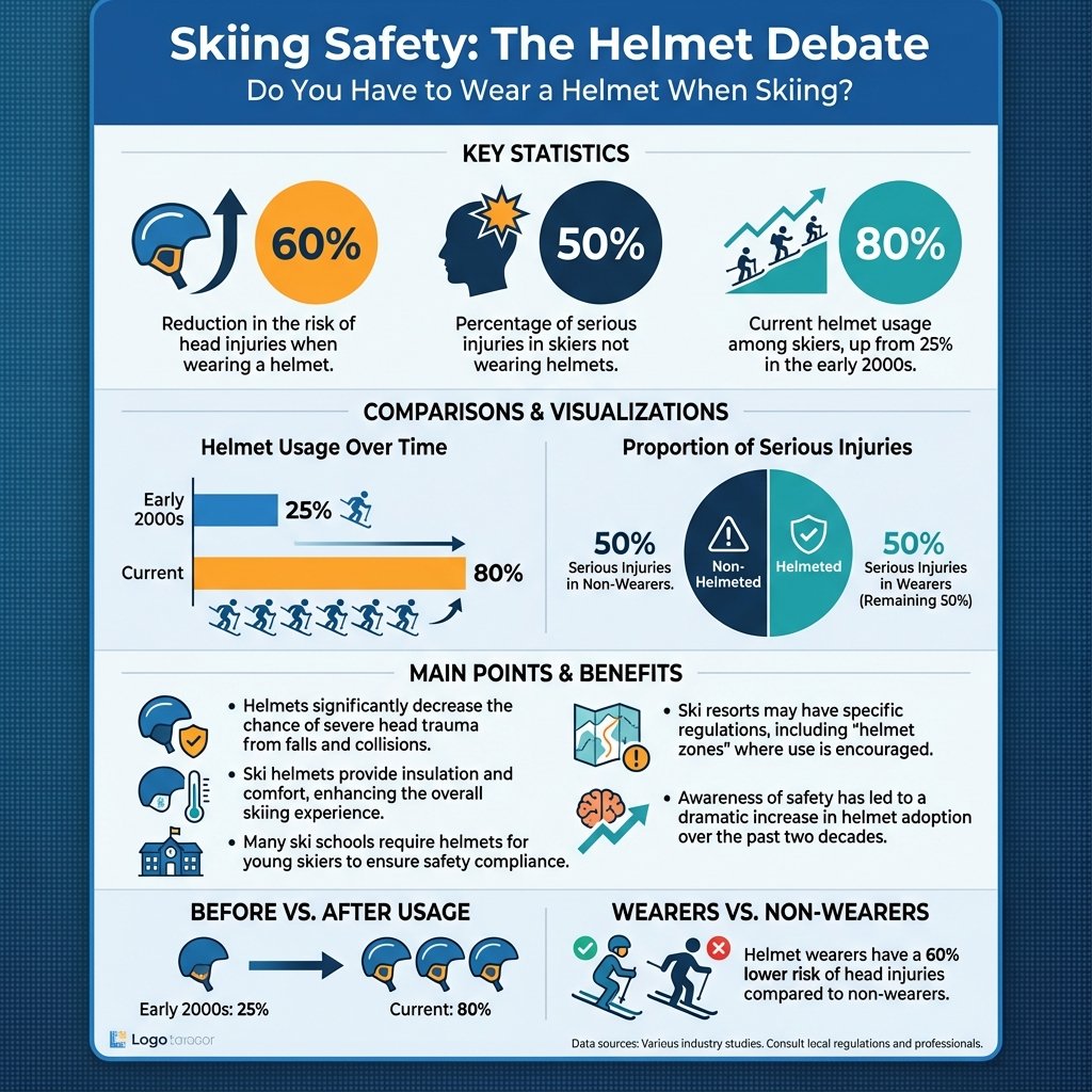 do you have to wear a helmet when skiing - Data Infographic and Statistics
