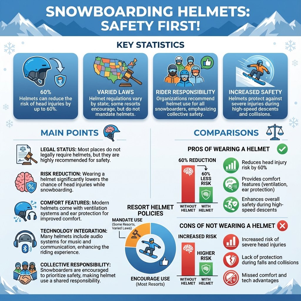 do you have to wear a helmet while snowboarding - Data Infographic and Statistics
