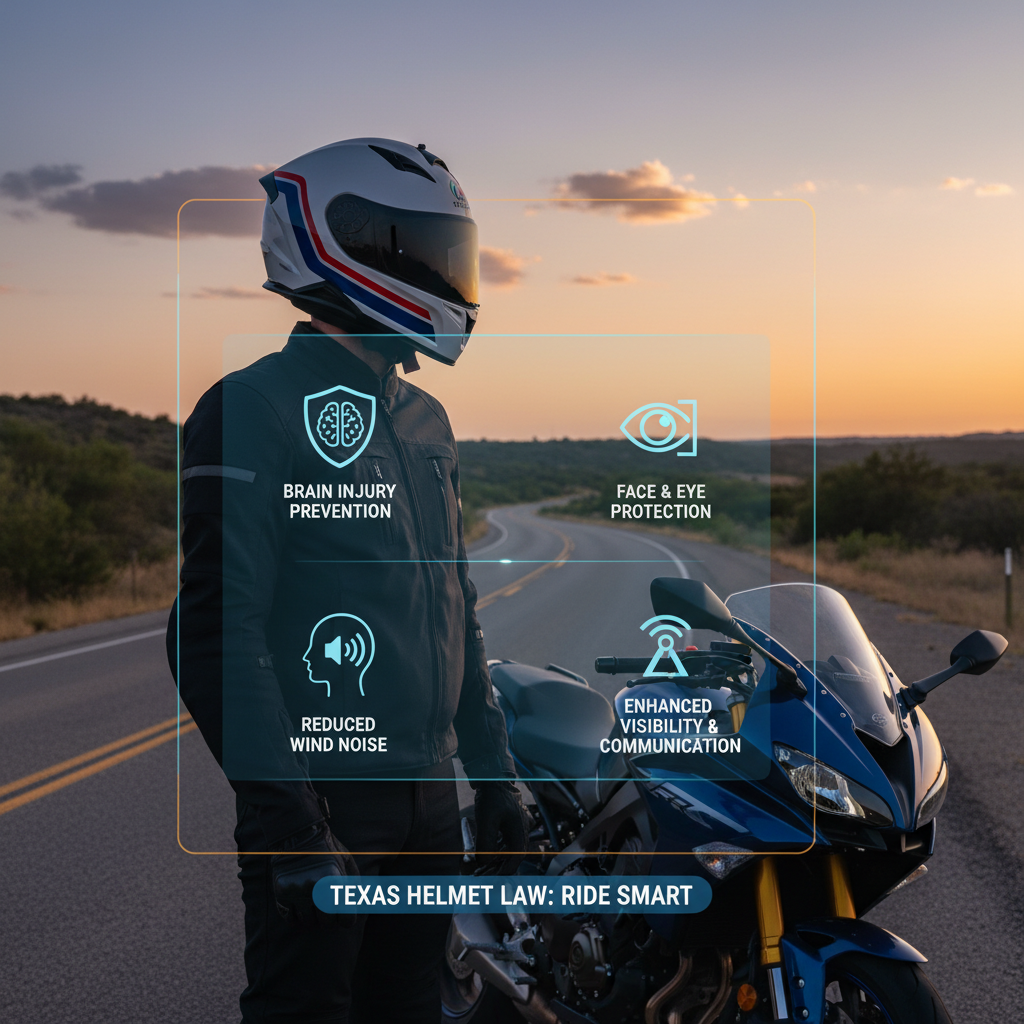 Benefits of Wearing a Helmet - do you have to wear a motorcycle helmet in texas