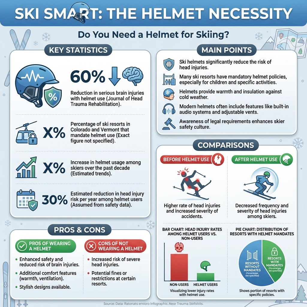 do you need a helmet for skiing - Data Infographic and Statistics