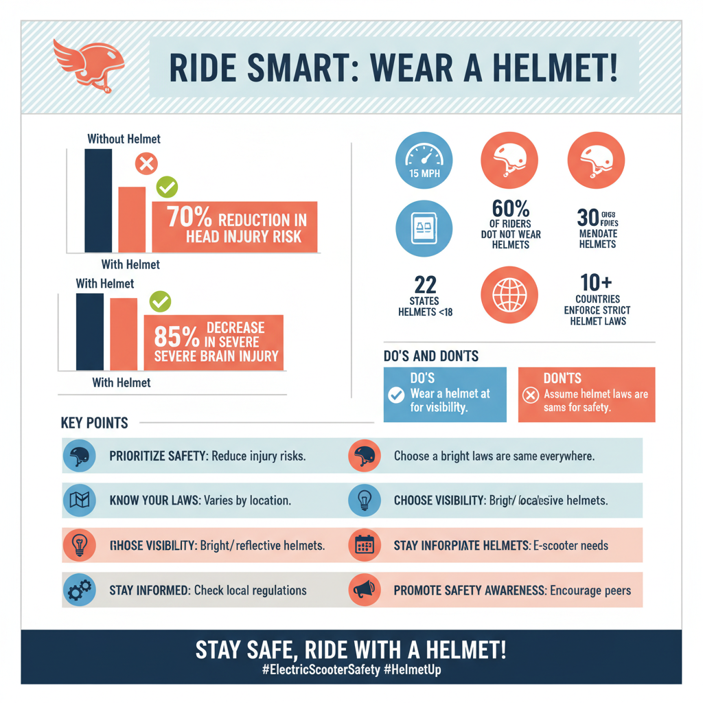 do you need a helmet to ride electric scooter - Data Infographic and Statistics