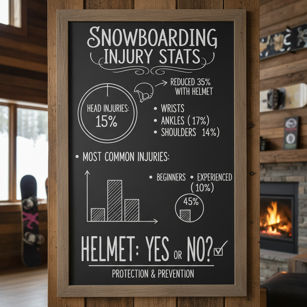 Statistics on Snowboarding Injuries - do you need a helmet to snowboard