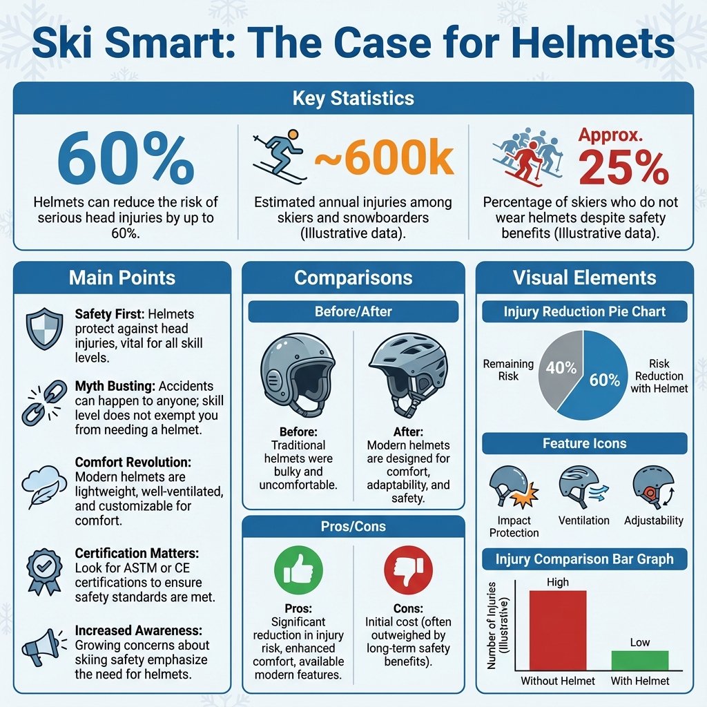 do you need helmet for skiing - Data Infographic and Statistics