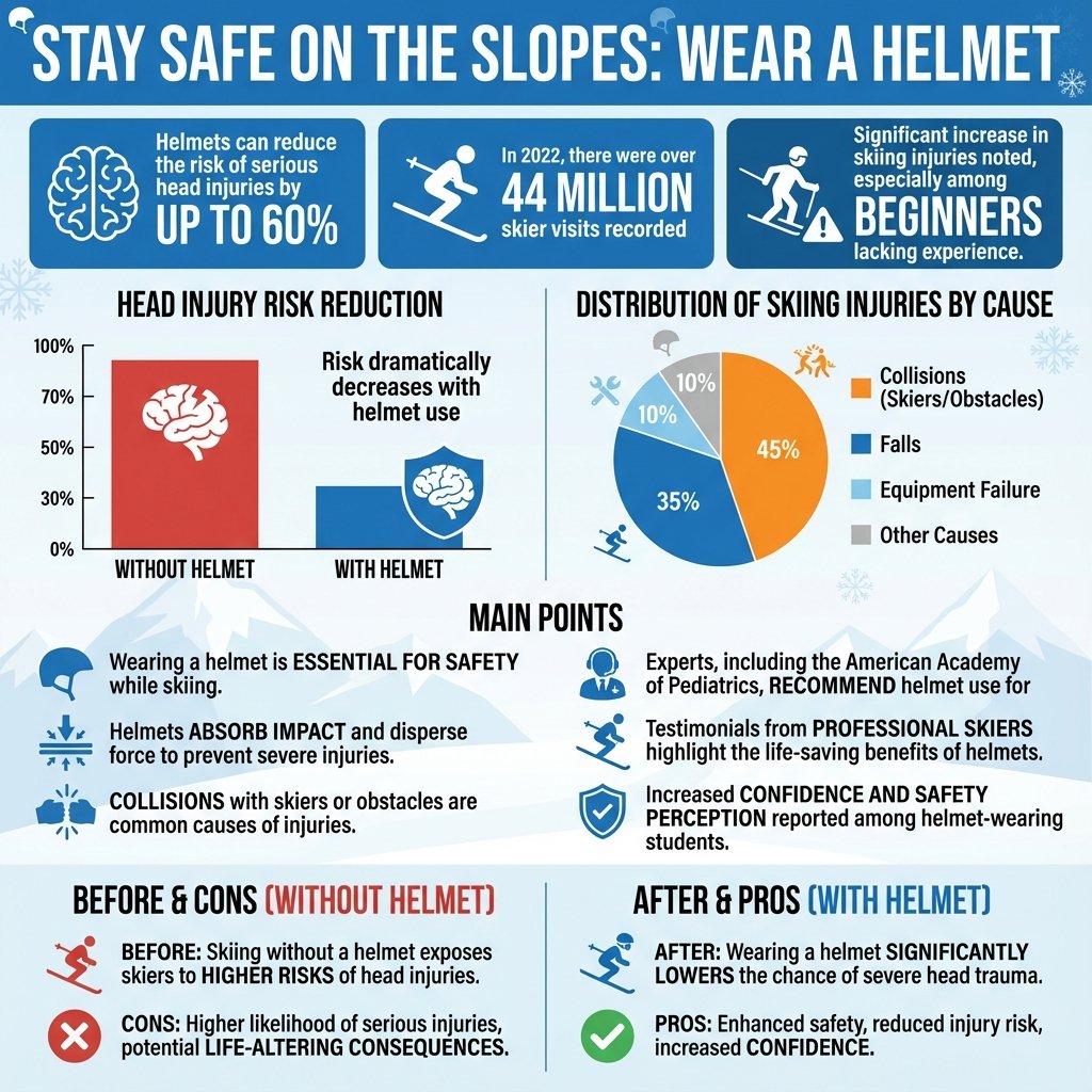do you wear a helmet skiing - Data Infographic and Statistics