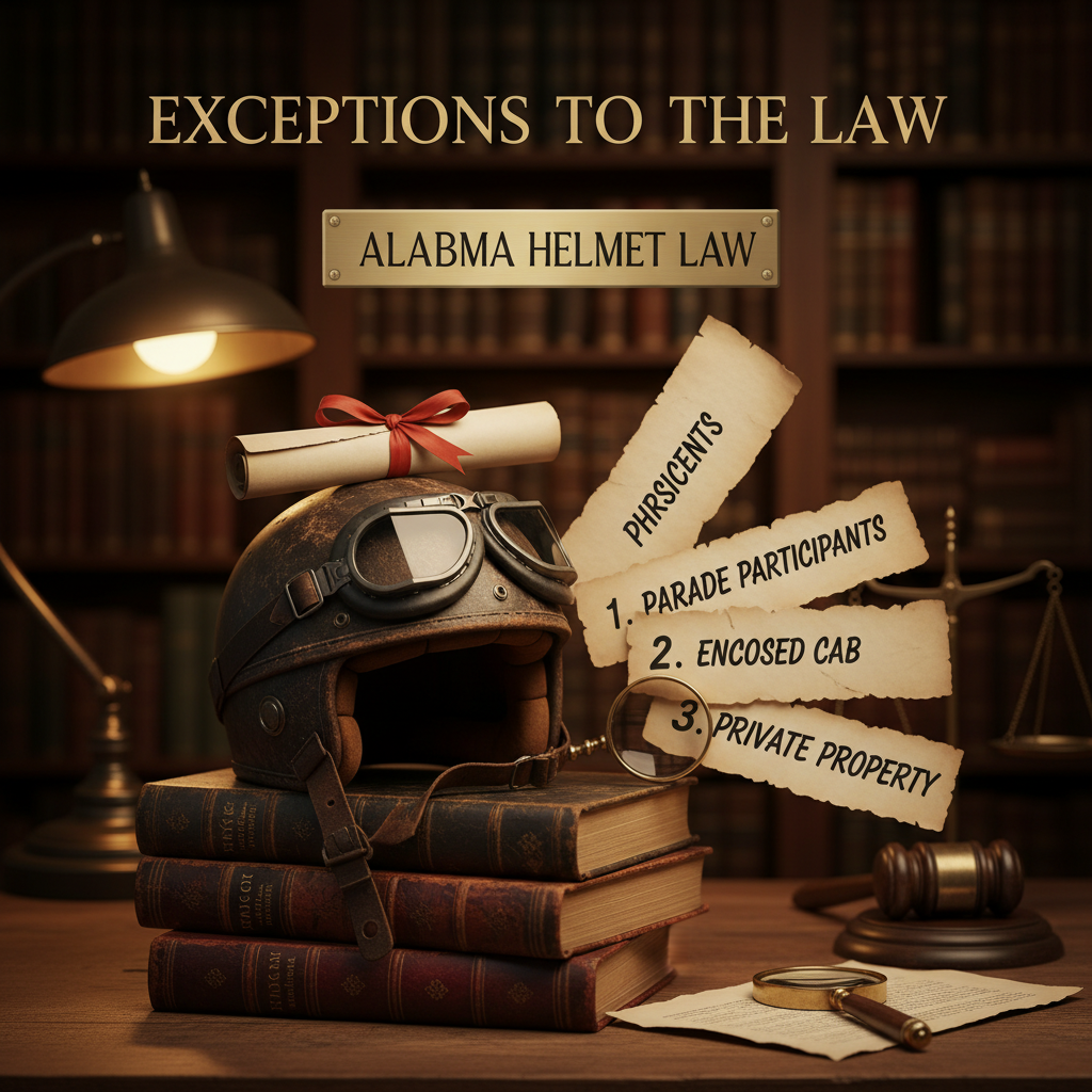Exceptions to the Law - does alabama have a helmet law