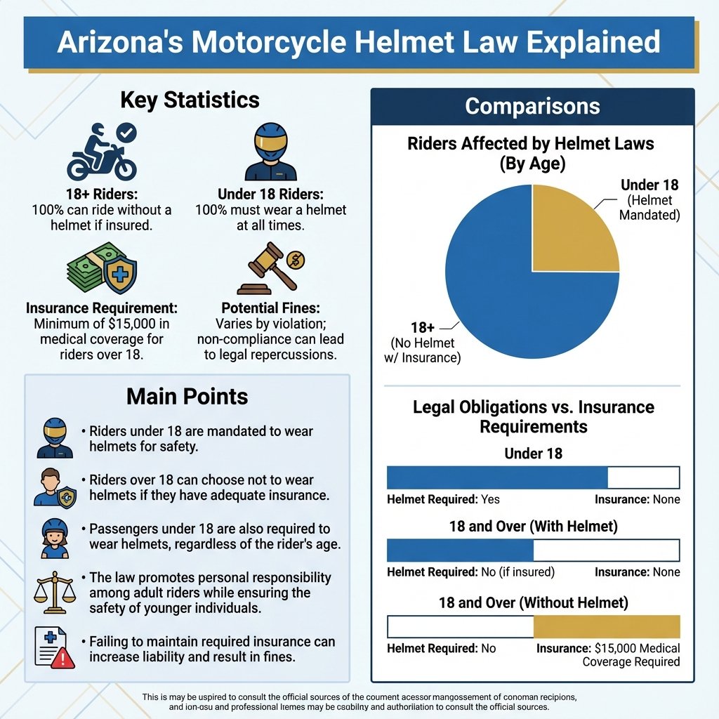 does arizona have a motorcycle helmet law - Data Infographic and Statistics