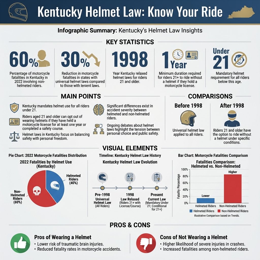 does kentucky have a helmet law - Data Infographic and Statistics