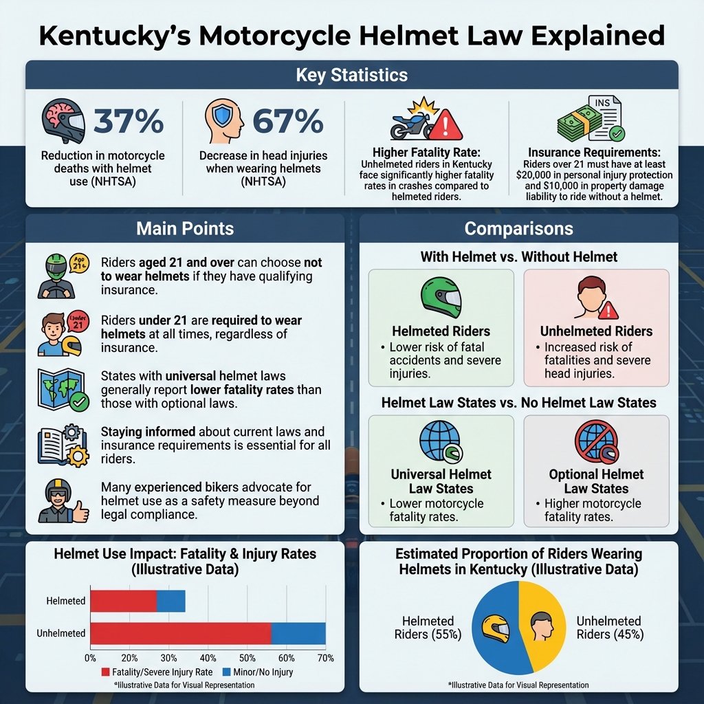 does kentucky have a motorcycle helmet law - Data Infographic and Statistics