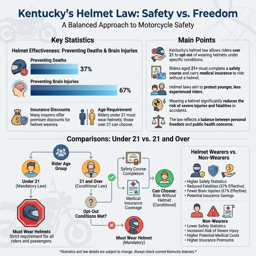 does kentucky have helmet law - Data Infographic and Statistics