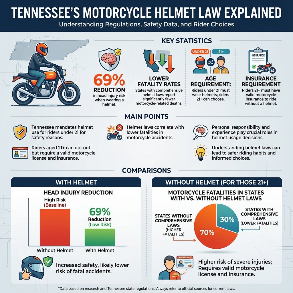 does tennessee have a motorcycle helmet law - Data Infographic and Statistics