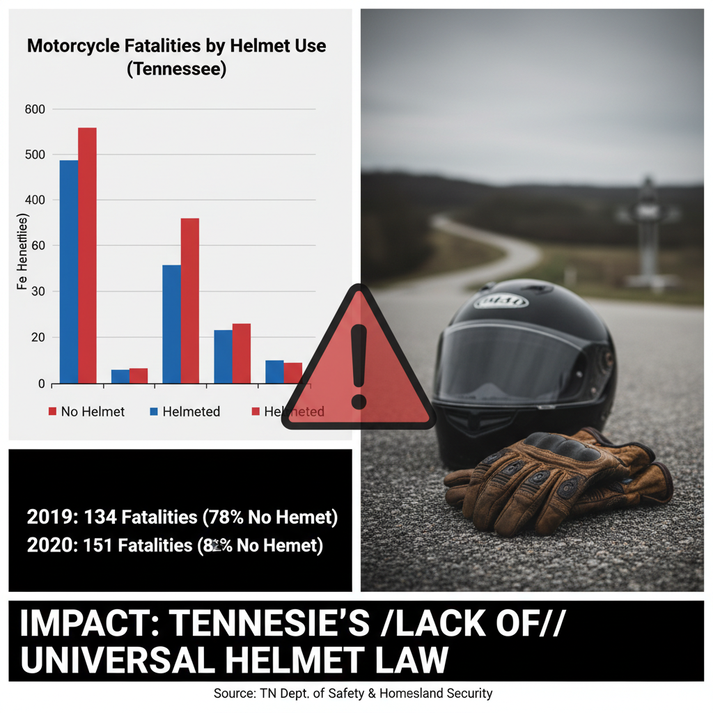 Safety Statistics and Implications - does tennessee have a motorcycle helmet law