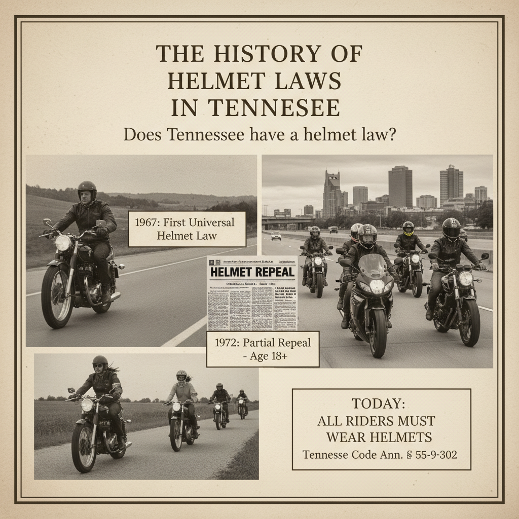 The History of Helmet Laws in Tennessee The History of Helmet Laws in Tennessee - does tennessee have helmet law