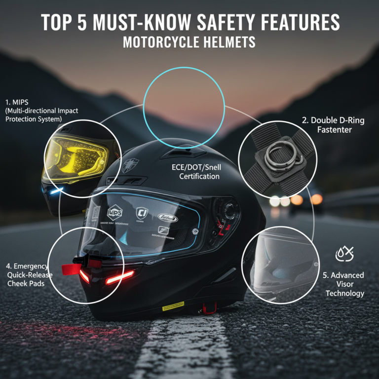 Top 5 Must-Know Safety Features for Motorcycle Helmets
