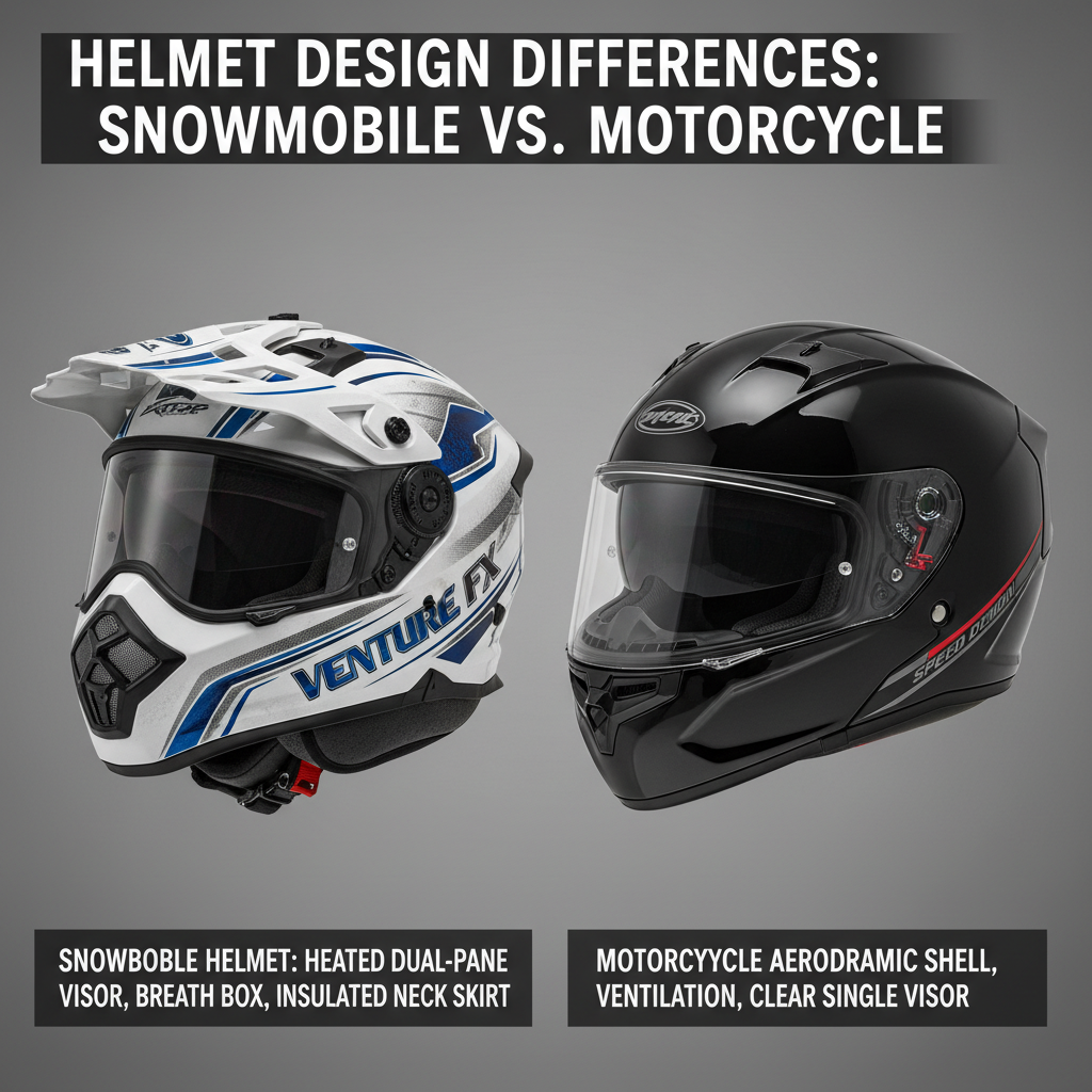 Design Differences - how do snowmobile helmets differ from motorcycle helmets