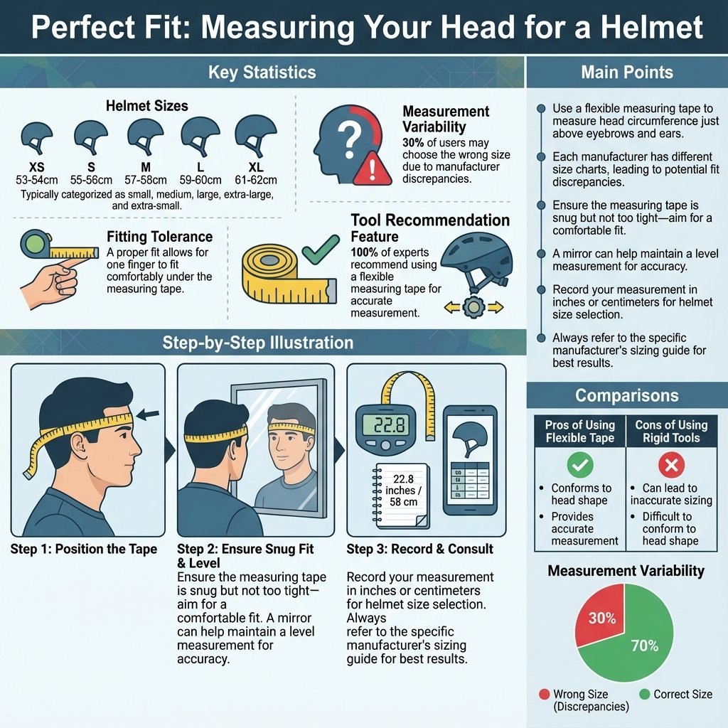 how do you measure your head for a helmet - Data Infographic and Statistics
