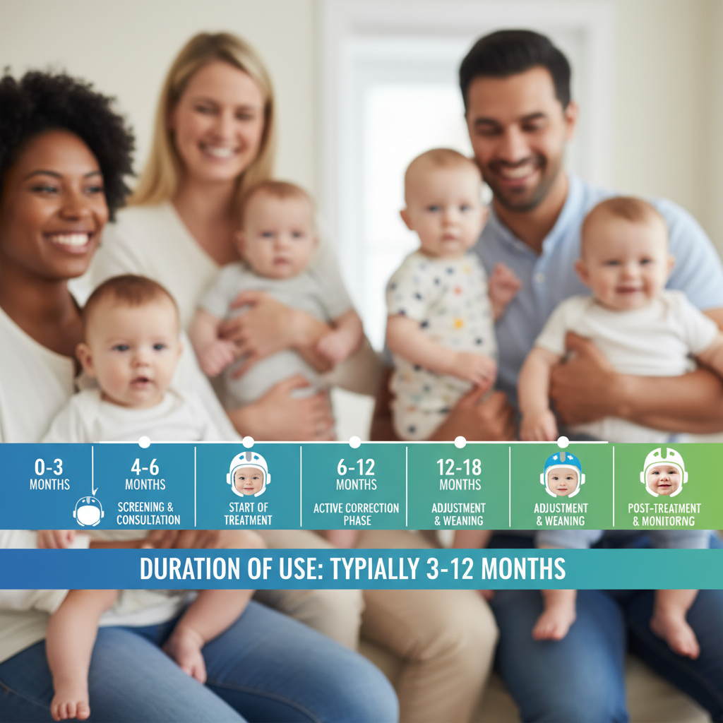 Age and Duration of Use - how long do babies wear helmets