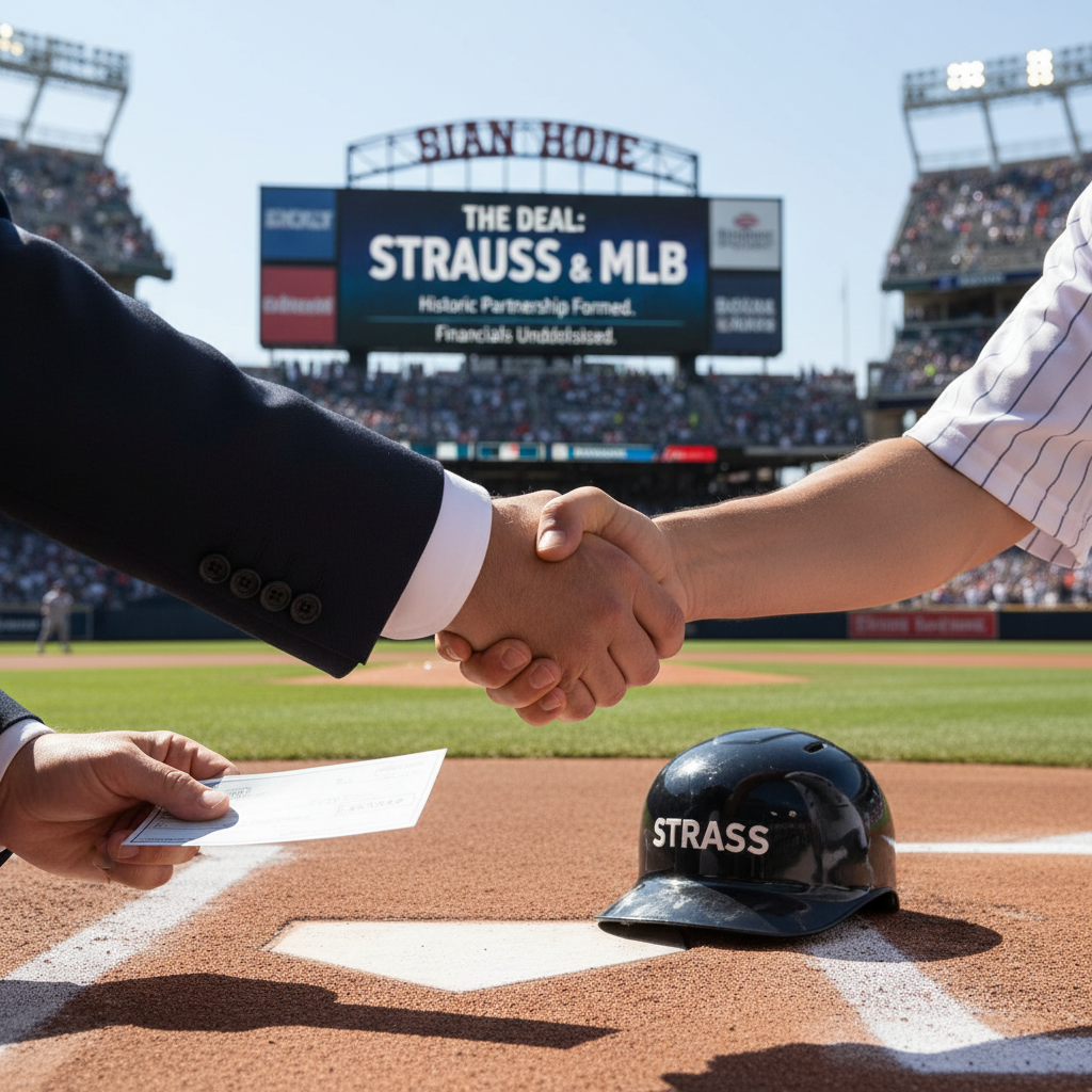 The Deal: Strauss and MLB - how much did strauss pay to be on mlb helmets