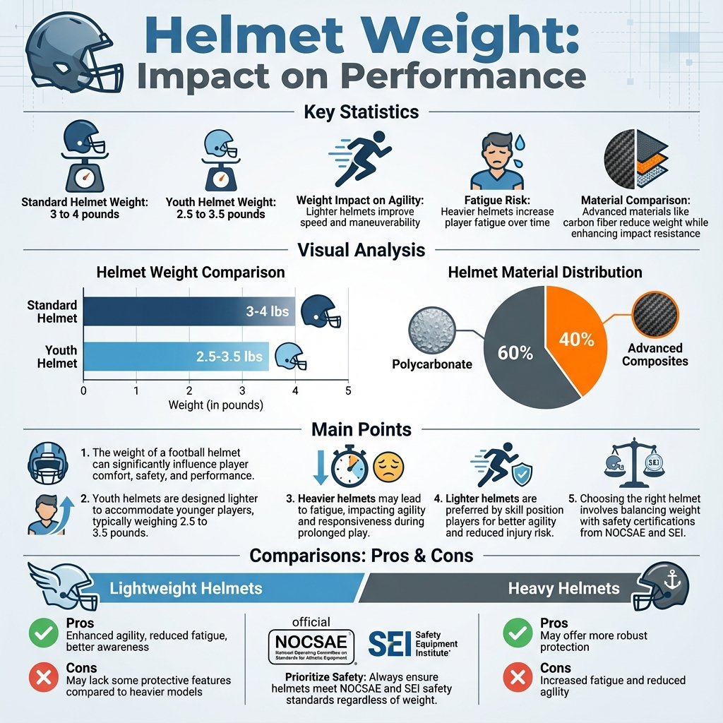 how much does a football helmet weigh - Data Infographic and Statistics