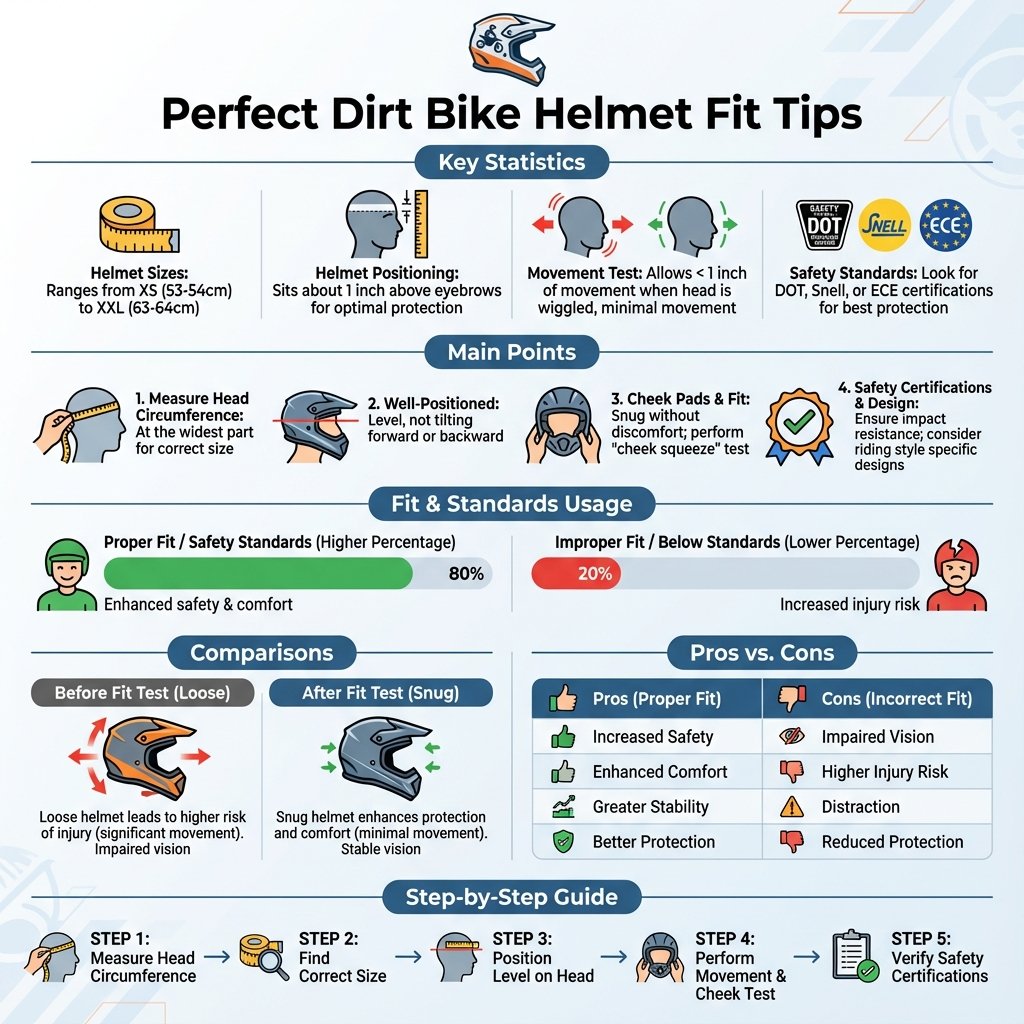 how should a dirt bike helmet fit - Data Infographic and Statistics