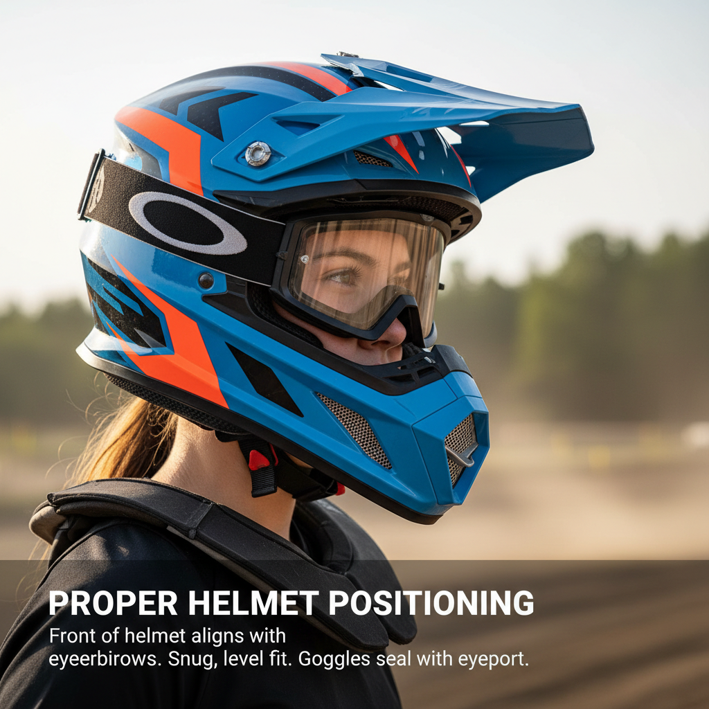 Proper Helmet Positioning - how should a dirt bike helmet fit