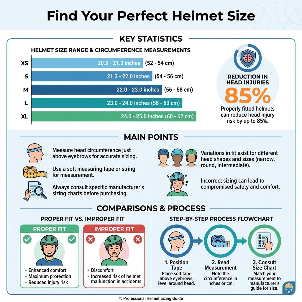 Infographic: Tools You’ll Need how to check helmet size - Data Infographic and Statistics