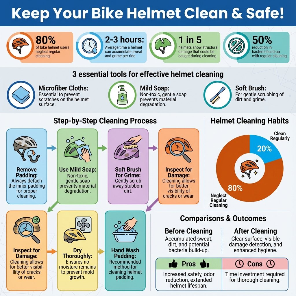 how to clean a bike helmet - Data Infographic and Statistics