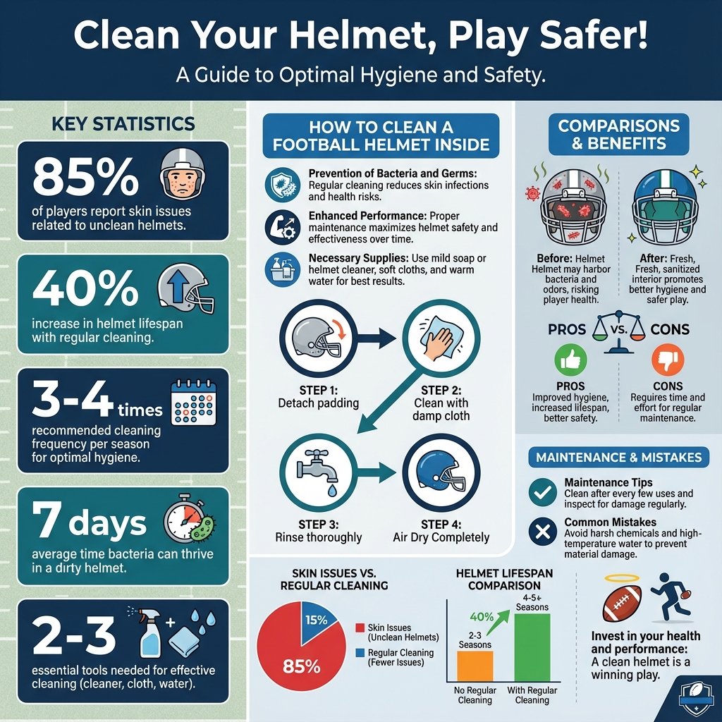 how to clean a football helmet inside - Data Infographic and Statistics