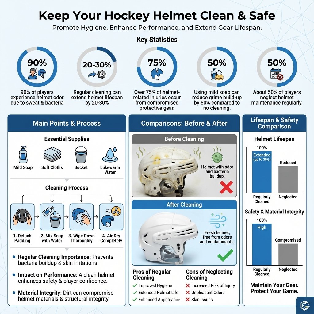 how to clean a hockey helmet - Data Infographic and Statistics