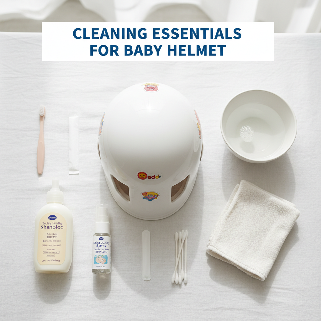 What You Need for Cleaning - how to clean baby helmet