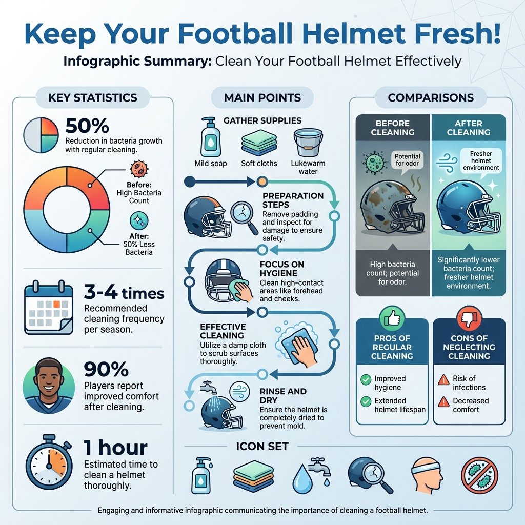 how to clean football helmet inside - Data Infographic and Statistics