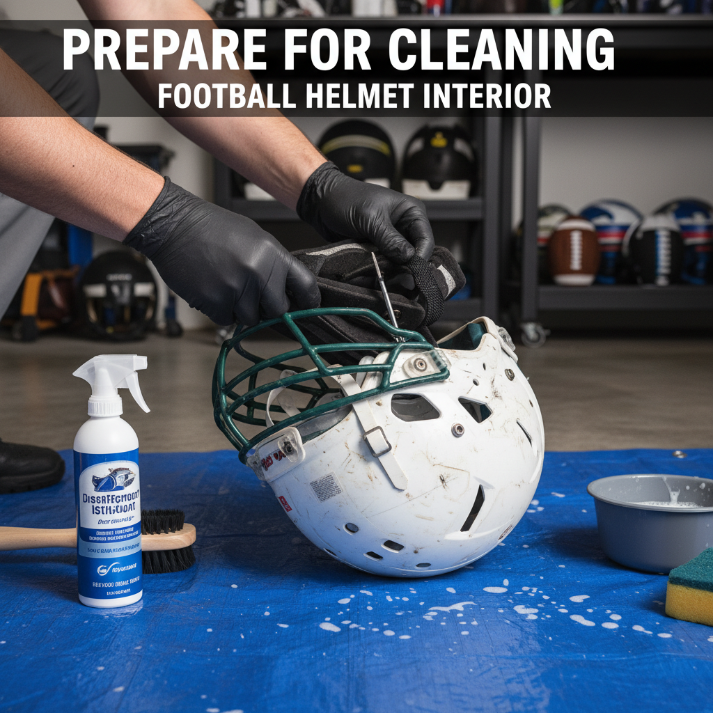 Prepare the Helmet for Cleaning - how to clean football helmet inside
