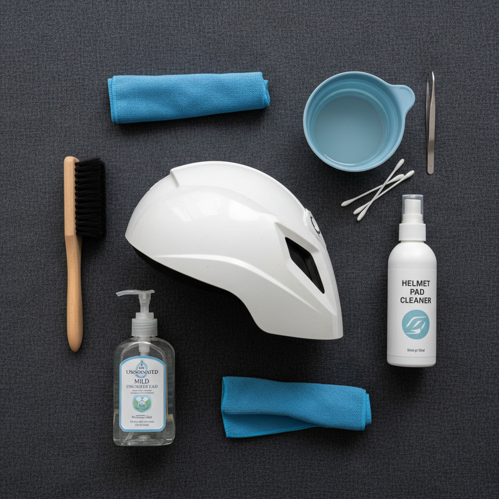 Essential Tools for Cleaning - how to clean helmet pads