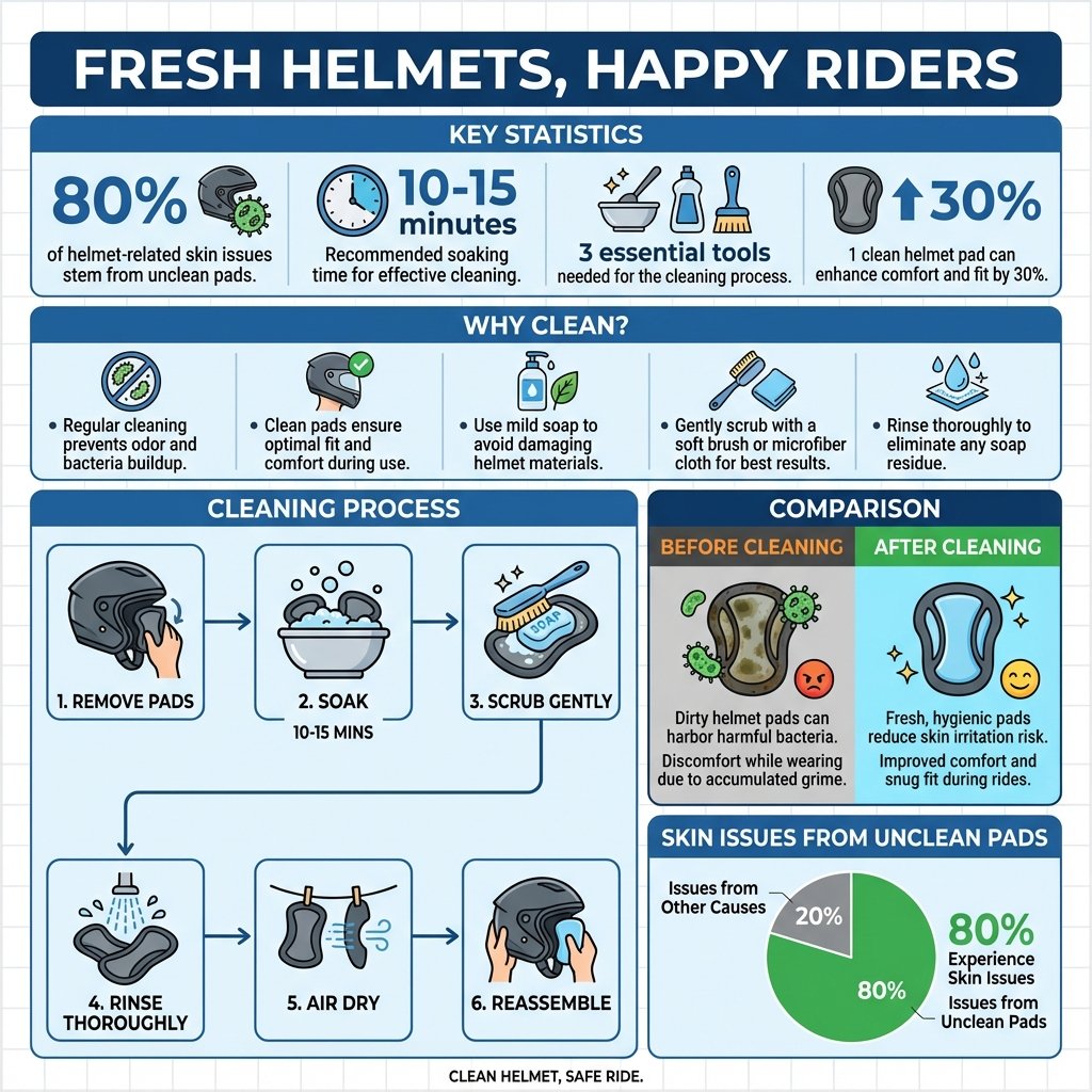 how to clean helmet pads - Data Infographic and Statistics