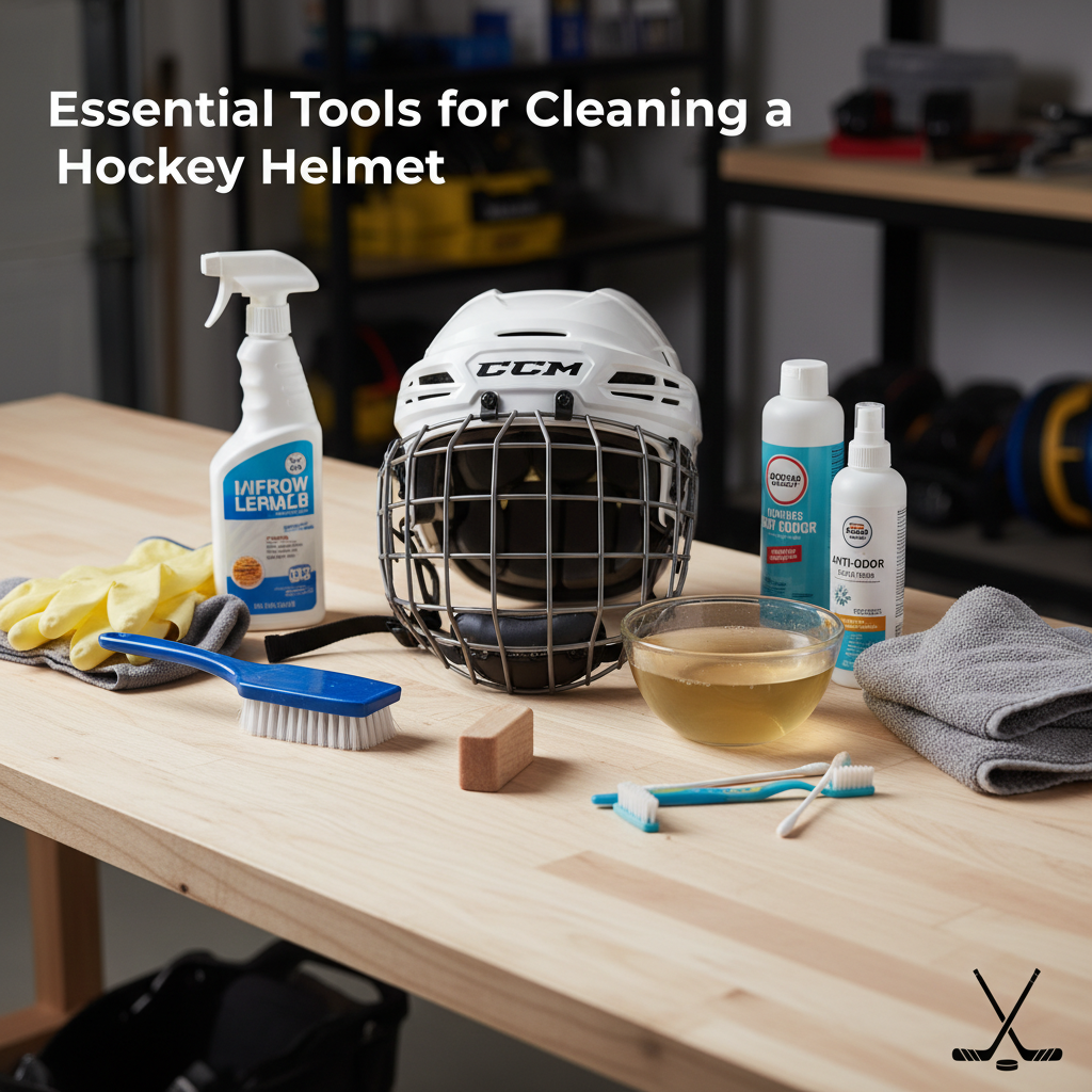 Essential Tools for Cleaning - how to clean hockey helmet