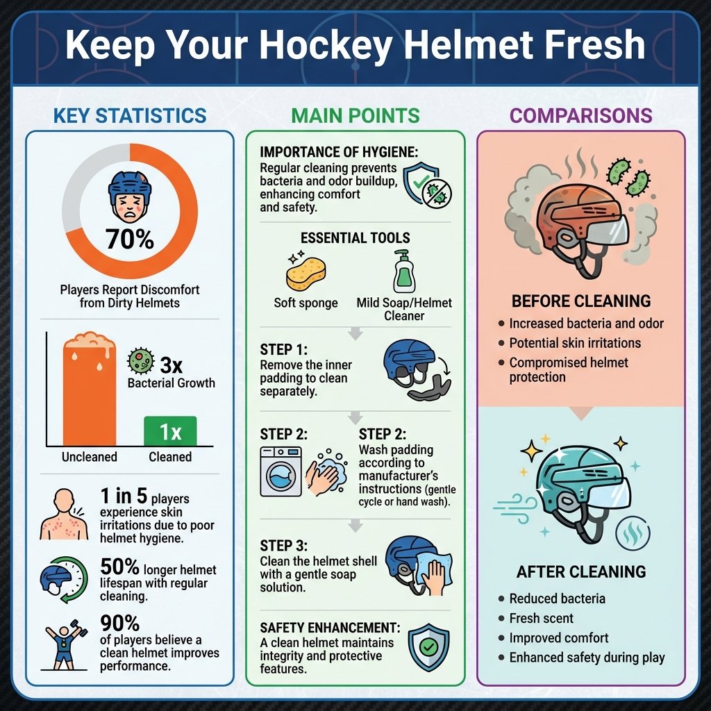 how to clean hockey helmet - Data Infographic and Statistics