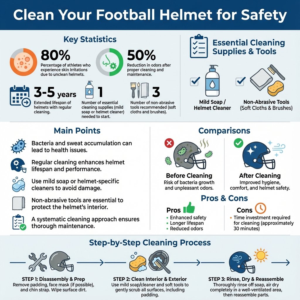 how to clean inside football helmet - Data Infographic and Statistics