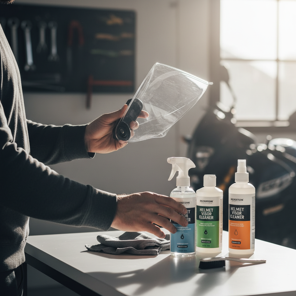 Choosing the Right Cleaning Products - how to clean motorcycle helmet visor
