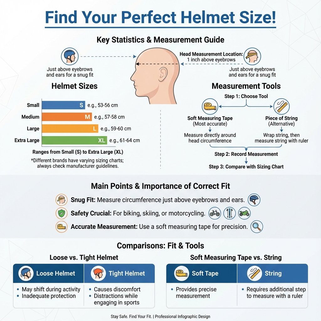 how to know your helmet size - Data Infographic and Statistics