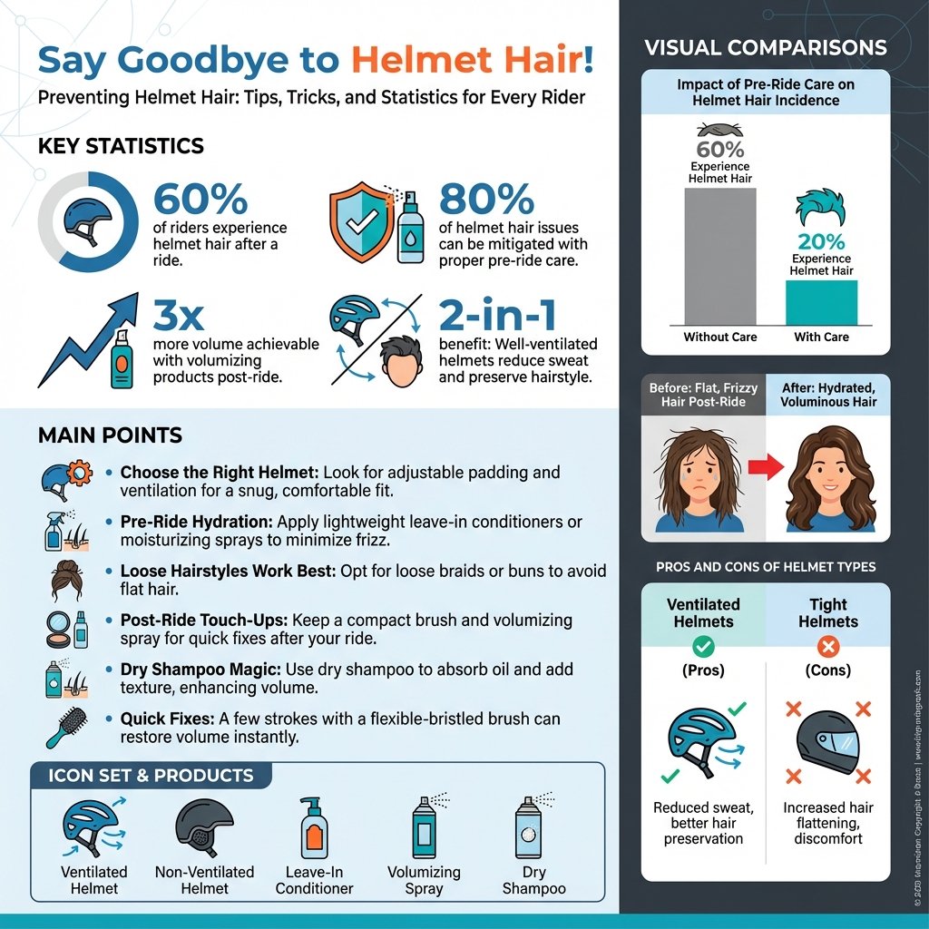 how to prevent helmet hair - Data Infographic and Statistics