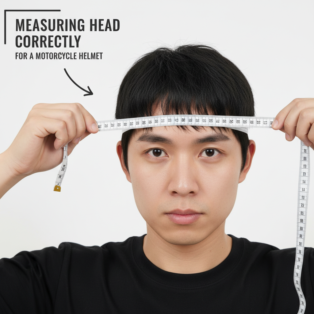 Measuring Your Head Correctly - how to size your head for a motorcycle helmet