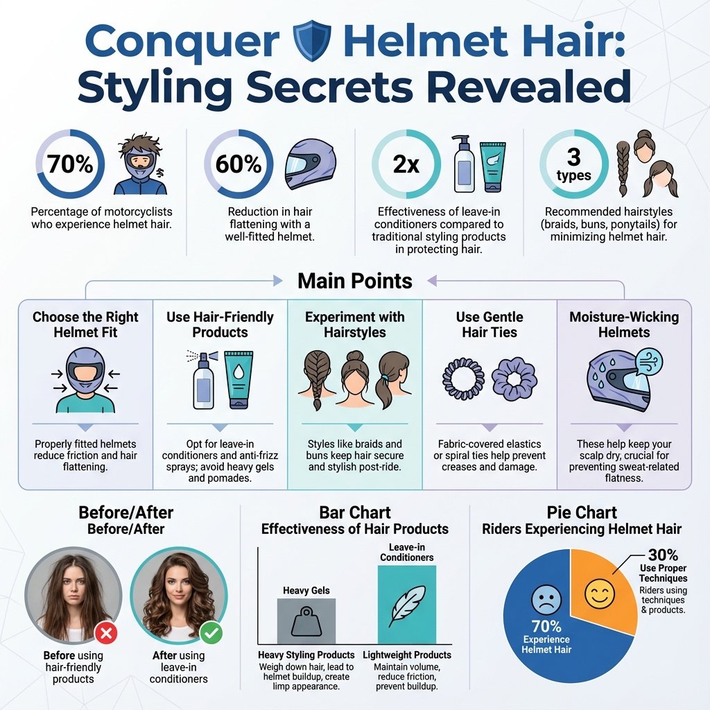 how to stop helmet hair - Data Infographic and Statistics