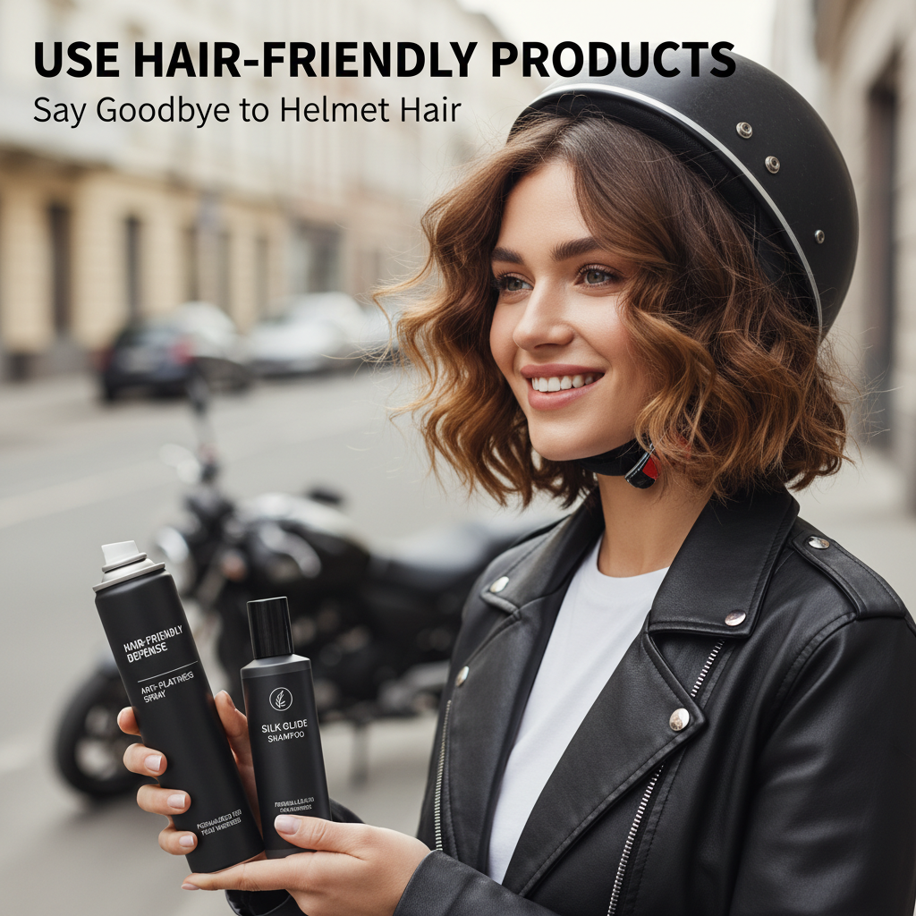 Use Hair-Friendly Products - how to stop helmet hair