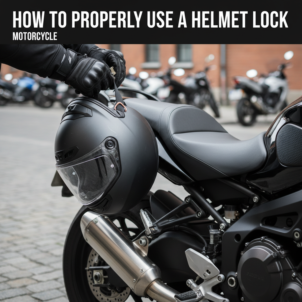How to Properly Use a Helmet Lock - how to use helmet lock motorcycle