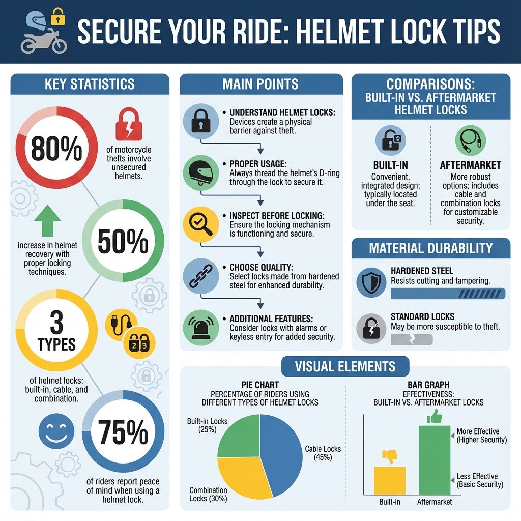 how to use helmet lock motorcycle - Data Infographic and Statistics