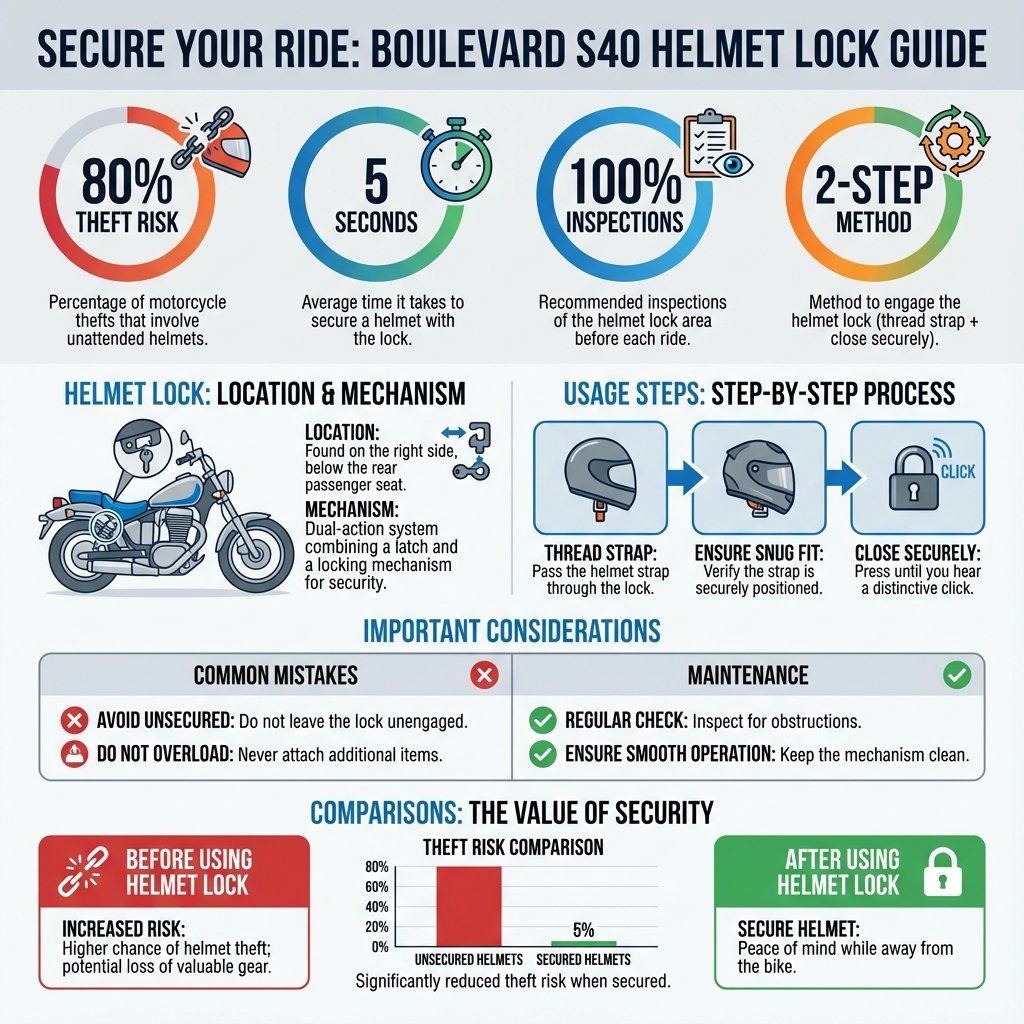 how to use helmet lock on boulivard s40 - Data Infographic and Statistics