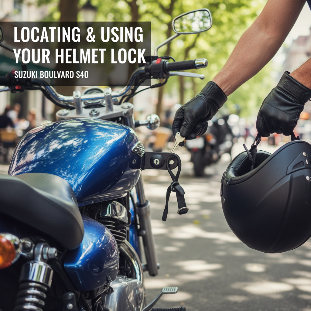 Locating the Helmet Lock - how to use helmet lock on boulivard s40